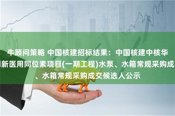 牛顾问策略 中国核建招标结果:中国核建中核华兴西南重庆创新医用同位素项目(一期工程)水泵、水箱常规采购成交候选人公示